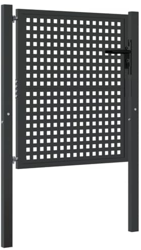 vidaXL Gartentor Anthrazit 105x100 cm Stahl