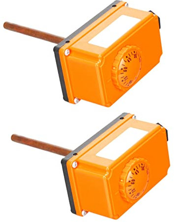 TsoLay 2X G1/2 Filettatura Tubo Acqua Calda Termostato Regolatore di Temperatura 90 Celsius