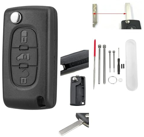 3 pulsanti per Citroen Berlingo Fob Citroen Dispatch Van Key Fob C-itroen C1 C2 C3 C4 Picasso Peugeot 207 Expert Van chiave telecomando Toyota Proace chiave auto CE0523 HU83 lama con strumento di