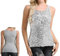 Damen Pailletten Tanktop, ärmellose funkelnde schimmernde Weste, 1920er Jahre, glitzerndes Pailletten Top, Glitzer Rave Party Weste Tank Tops, glitzernde Blusen T-Shirts mit Rundhalsausschnitt