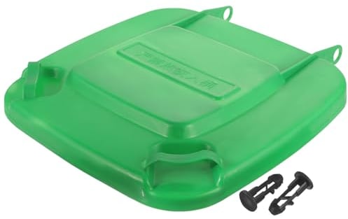 PRETYZOOM Outdoor Garbage Can Lid Replacements - Plastic Waste Bin Covers for Large Wastebasket Trash Can Parts Accessory