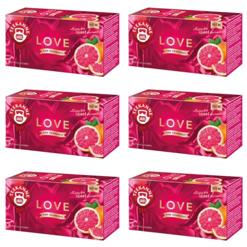 TEEKANNE -Love Pink Grapefruit Tea-Früchtetee mit Grapefruitgeschmack-6x20 (Dekond gift)