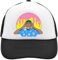 Functon+ Creator Rapper Portrait Eyes Mesh Back Trucker Cap Adjustable Snapback Hat Casu White, Schwarz , Einheitsgröße