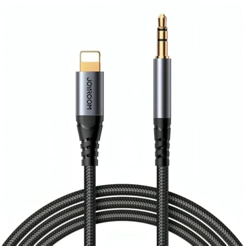 Joyroom SY-A06 Audio-Transfer-Serie Lightning auf 3,5 mm AUX-Audiokabel, 1,2 m Länge, Schwarz