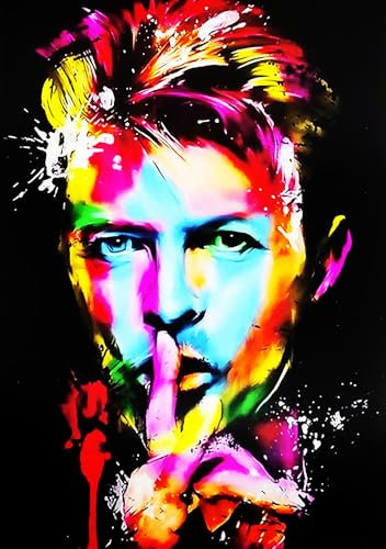 KUSTOM ART Dekoratives Wandposter Sänger Serie Promis David Bowie Version Pop Art Kunstdruck auf beschichtetem Papier 42 x 30 cm ohne Rahmen
