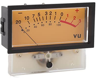12V High Precision VU Meter Header, DB Audio Level Header for Power Amplifier, Bright Backlight Audio Level Meter (500UA 650Ω)
