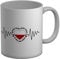 Shopagift Polska Poland Mug Every Heart Beats Red & White White 11oz Large Ceramic Cup