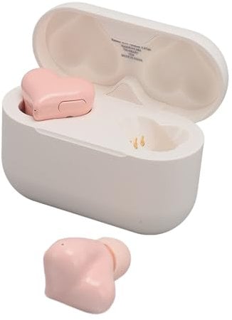 Plyisty Heart Shaped Wireless Earbuds, Bluetooth 5.3 Headphones, HIFI Stereo Sound Ear Buds, Water proof Earphones with Charging Case, for Girls Women (rose)