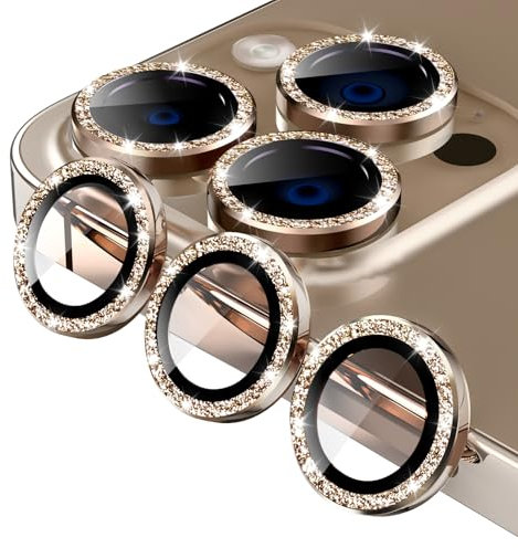 Jeluse für iPhone 16 Pro Max/iPhone 16 Pro/iPhone 15 Pro Max/iPhone 15 Pro/iPhone 14 Pro Max/iPhone 14 Pro Kameraschutz Kratzfest 9H Härte gehärtetes Glas Kameraschutz Ultra HD Klar