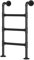 Robuste Stahl-Trittleiter für Dachboden, Etagenbett, Wandmontage, Hochbett, Treppe, Innen- und Außenbereich, Kletterleiter, Keller, Leiter (schwarz, 95 cm)