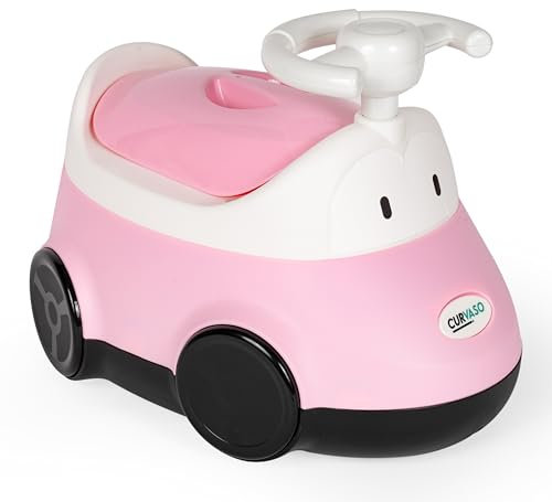 Curvaso Toilet Potties for Kids Childrens Baby Toddlers Car Design Portable Training Potty Seat Chair Urinal Pot Pottys (Pink)