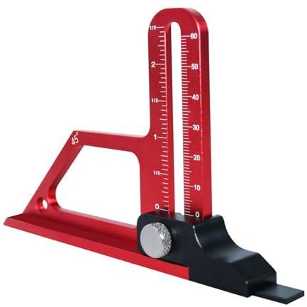 Tiefenmesser Holzbearbeitung, Tischkreissägen-Höhenmesser | Tiefenmessgerät | Metrische und Zoll-Skala-Einstelllehre für Tischkreissäge, verstellbares Tiefenmesswerkzeug, Oberfräsen-Tisch-Höhenlehre