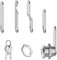 25mm Mailbox Lock with Key Alike, Security Letterbox Lock Cabinet Drawer Cam Lock, Cupboard Door Lock with 2 Keys and 4 Different Lock Plates for Mailboxes Toolboxe Filing Cabinet Letter Box Lock