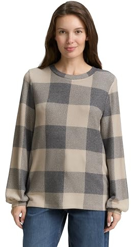 Tom Tailor Damen 1044923 Longsleeve mit Ballonärmeln (1er Pack)