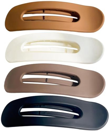 Des pinces à cheveux plates, des pinces à griffe plate de 4pcs, des pinces à cheveux, de grandes pinces plates pour les cheveux, 4,3 ''