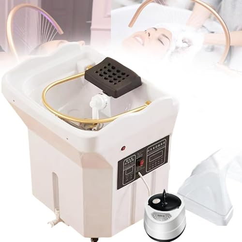 Bassin De Shampoing Head Spa équipement De Spa De Tête Bac a Shampoing Mobile Multifonctionnel à Circulation D'eau à Double Contrôle Commercial Avec Réservoir D'eau 60 L