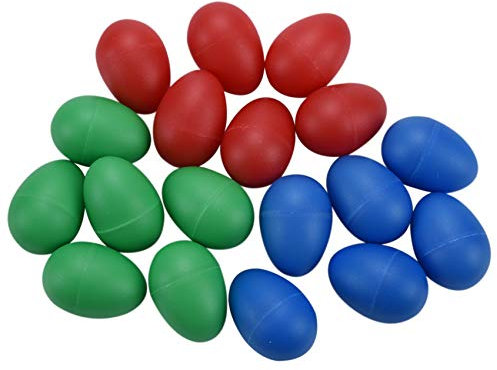 Kissmii 18Pcs Egg Shakers Kunststoff Egg Music Shakers für Kinder Maracas Eggs Percussion Toys