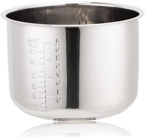 Qusedwey Innentopf für Reiskocher Aus Edelstahl, 5 L, mit Skala für Reistopf, Reiskocher, Innentopf für Reiskocher, Reistopf