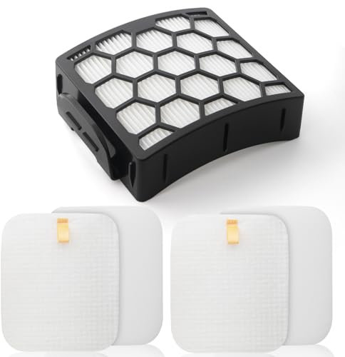 Hoover Filters Compatible with Shark NV602UK, Filter Replacement for Shark NV602UK NV602UKT NV702UK NV702UKT NV612UK NV612UKT NZ690UK NZ690UKT NZ710UK NZ710UKT, 1 HEPA Filter and 2 Foam & Foam Filters