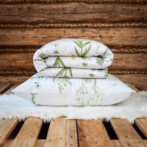 Cotton Market Bettwäsche 140x200 cm - Bettwäsche Baumwoll-Mikrofaser - Bettwäsche-Sets 2 Teilig - Bettbezug 140 cm und 1 Kissenbezug 70x80 cm - SELLEDIN