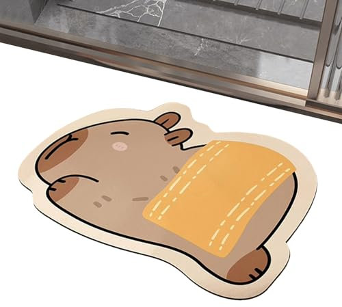 Générique Tapis De Baignoire Anti-Dérapant,Design Capybara Tapis Mignon pour Salle De Bain - Pads pour Douche Et Toilettes Extérieur Hôtel Spa Camping Senior Vanité Invités