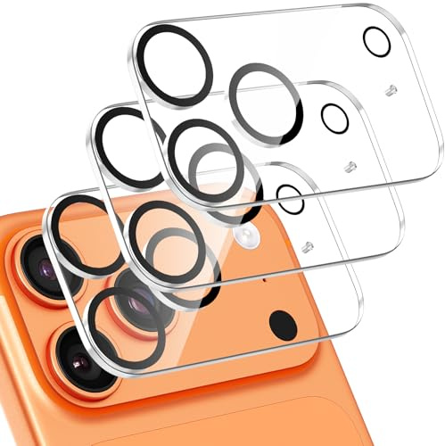 Giftorld [3 Pack Camera Lens Protector for iPhone 17 Pro,9H Tempered Glass,Anti-Scratch,Case Friendly,Night Circle,No-Bubble HD Clarity,Full Cover