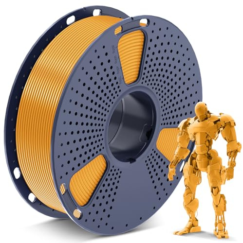 SUNLU PLA Gold Filament 1.75mm, 3D Drucker Filament Gold PLA 1KG | Maßgenauigkeit +/- 0,02mm, Sauber Gewickelte 1KG Spule (2,2 lbs) für Meisten 3D Drucker, Gold 1000g