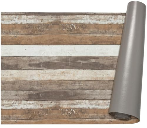 ANRO Küchenläufer Teppich Läufer Flur Küchenteppich rutschfest Küchenmatte PVC abwaschbar Flurläufer pflegeleicht Holzbrett 160 x 67 cm