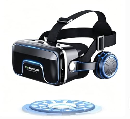 Gafas de realidad virtual 3D para teléfono móvil, con lentes HD anti luz azul para teléfonos inteligentes iPhone y Android (4,7 – 7,2 pulgadas), juegos 3D y cine en casa, gran regalo para adultos y