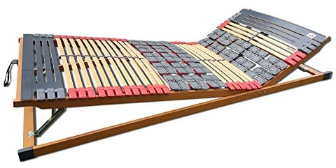 FMP | 7 Zonen Teller-Leisten Lattenrost Rhodos | Komfort | 140x190 cm | Kopf- und Fußteil verstellbar | TÜV/GS Zertifiziert | fertig montiert