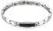 JewelryWe Schmuck Damen Magnetarmband, Edelstahl Lieben Freundschaftsarmband Magnet Armband Kohlenstoff Faser, Schwarz Silber, kostenlos Gravur
