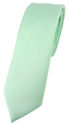TigerTie Herren Krawatte – schmale 5,5 cm Krawatte in mint einfarbigem Design, ideal für Geschäftstermine, festliche Anlässe und die Freizeit