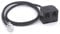 Tomost RJ9 Headset Splitter 4P4C Male to 2 RJ9 Female for Plantronics, Jabra, Hot Desking Office Phones