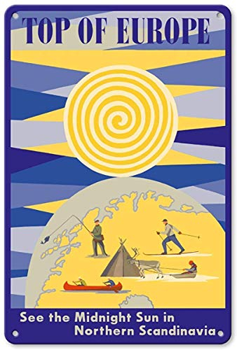 Noone Brand Top Of Europe See Midnight Retro Wanddekoration Metall Blechschild bemalt Kunst Poster Dekoration Plakette Warnung Cafe Garage Party Spiel Zimmer Türschilder