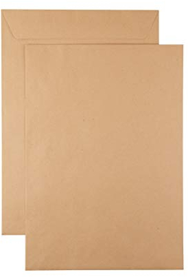 500x Versandtaschen B5 gummiert, mit/ohne Fenster (B5-176x250mm) (braun/ohne Fenster)