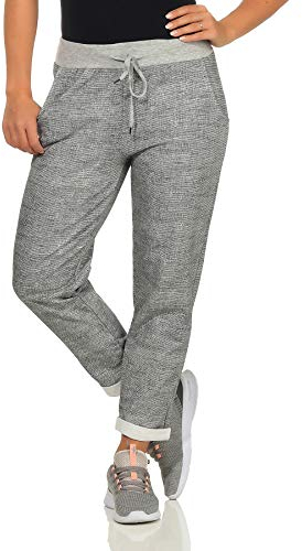 GRINGO Damen Sweatpants im Boyfriend-Style Jogginghose für Sport und Freizeit One Size (Grau)