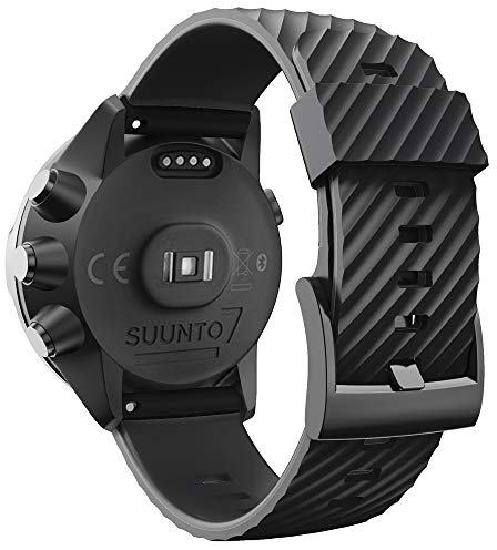 WIIKAI Armband Ersatzarmbänder kompatibel für suunto 7/9/9 baro/spartan sport/D5 Silikon Ersatz Uhrenarmbänder.(Schwarz)
