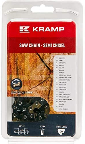 Catena motosega 3/8 1,3mm 56 DL semi chisel con dente in titanio Kramp