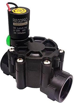Riegopro Electroválvula RP-100 1 9V D.C. con selector para Apertura y Cierre Manual para programadores de 9V
