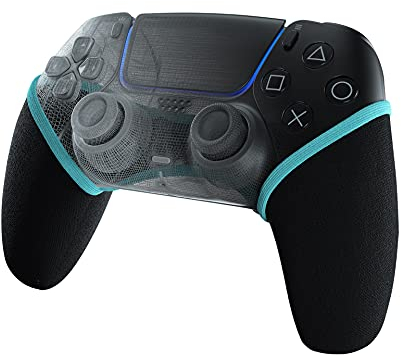 SMART GRIP Controller Hülle - kompatibel zu PS5 - Das ultimative Controller Anti-Sweat und Anti-Rutsch Upgrade, Waschbar (Schwarz/Türkis)