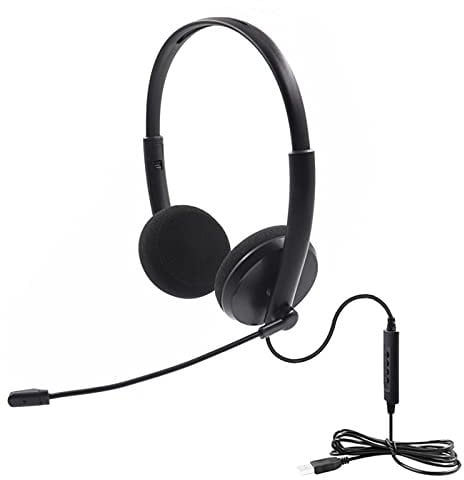 USB Headset with Noise Cancel-ling Microphone Stereo Sound Business Headphone for Laptop Computer Suitable Call Center Service Telephone Customer Service Soft phone Headset