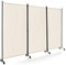 GOPLUS Paravent Pliant 3 Panneaux avec Roues, Brise Vue Intérieure et Extérieure avec Support en Métal,Paravent de Chambre Retractable 262x180CM, pour Salon, Chambre, Hôpital(Beige)