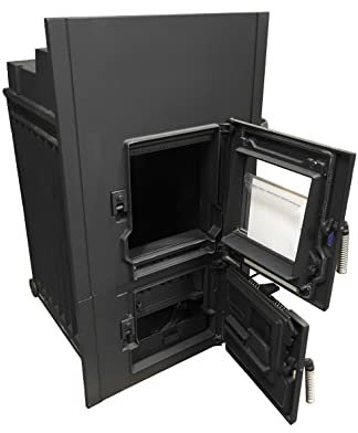 Kachelofeneinsatz LEDA Rubin K18 (7 kW (Stutzen 145mm) - Frontplatte B (83,5x42,0cm))