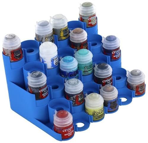 Feldherr Paint Rack Compatible avec 28 Pots de Peinture Citadel (12 ML / 18 ML / 24 ML), Couleur:Sky Blue