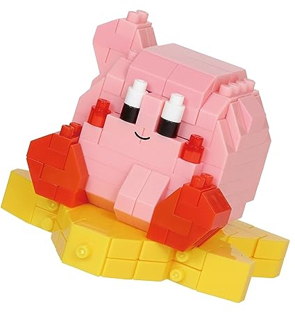 BANDAI - Nanoblock - Nintendo - Kirby - Mini-Bausteinfigur, Pixelart - 220 Teile - NBK141