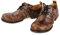 OSSTONE Stivali da moto per uomo Woody Browm Caviglia camminare moda Lace-Up Pelle Chukka Stivali Uomo Scarpa Casual OS-6015-1-C-8.5-R