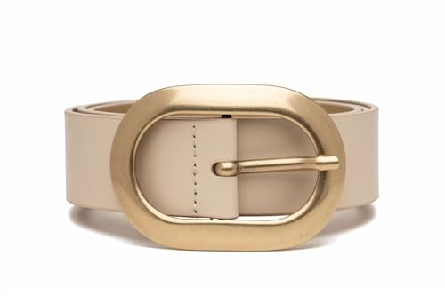 Replay Damen Gürtel aus Leder, Off White 003 (Weiß), 80