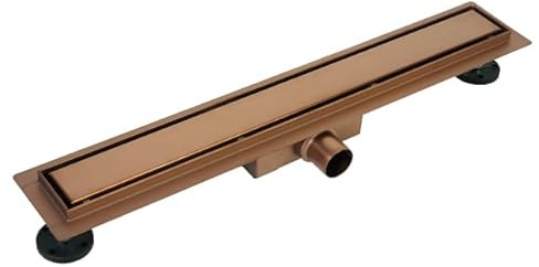 KOLMAN Duschrinne Bodenablauf Komplettset DUPLEX NEXT 80 cm Kupfer Duschablauf Abflussrinne Dusche