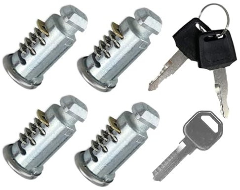 Lot de 4 noyaux de verrouillage compatibles avec les cylindres de serrure Thule à une clé, cylindre à clé pour porte-vélos, coffre de toit, porte-bagages, tours, porte-skis