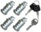 Lot de 4 noyaux de verrouillage compatibles avec les cylindres de serrure Thule à une clé, cylindre à clé pour porte-vélos, coffre de toit, porte-bagages, tours, porte-skis